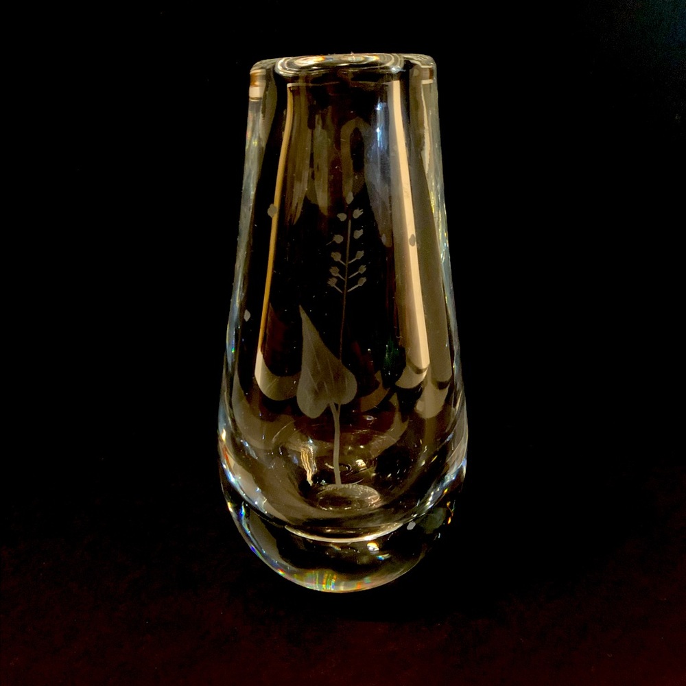 ORREFORS Sven Palmqvist Etched Lead Crystal Vase